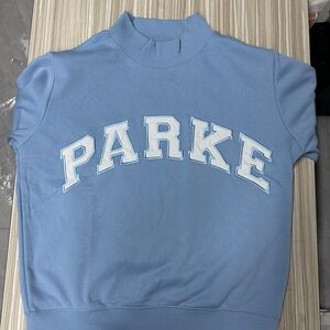 PARKE Women's Sky Blue Crewneck Sweatshirt